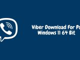 Viber Download For Pc Windows 11 64 Bit